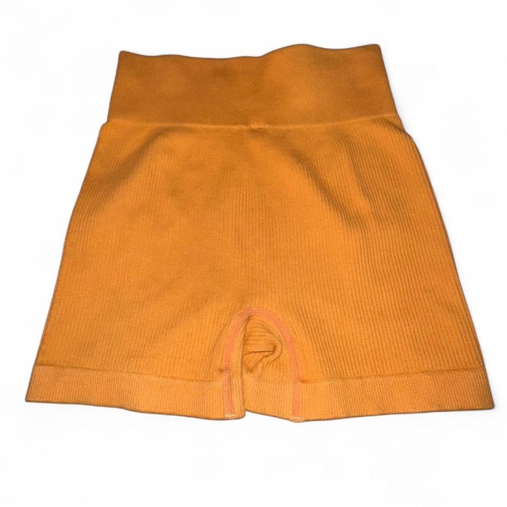 Nova Sport Orange Ribbed Shorts XS